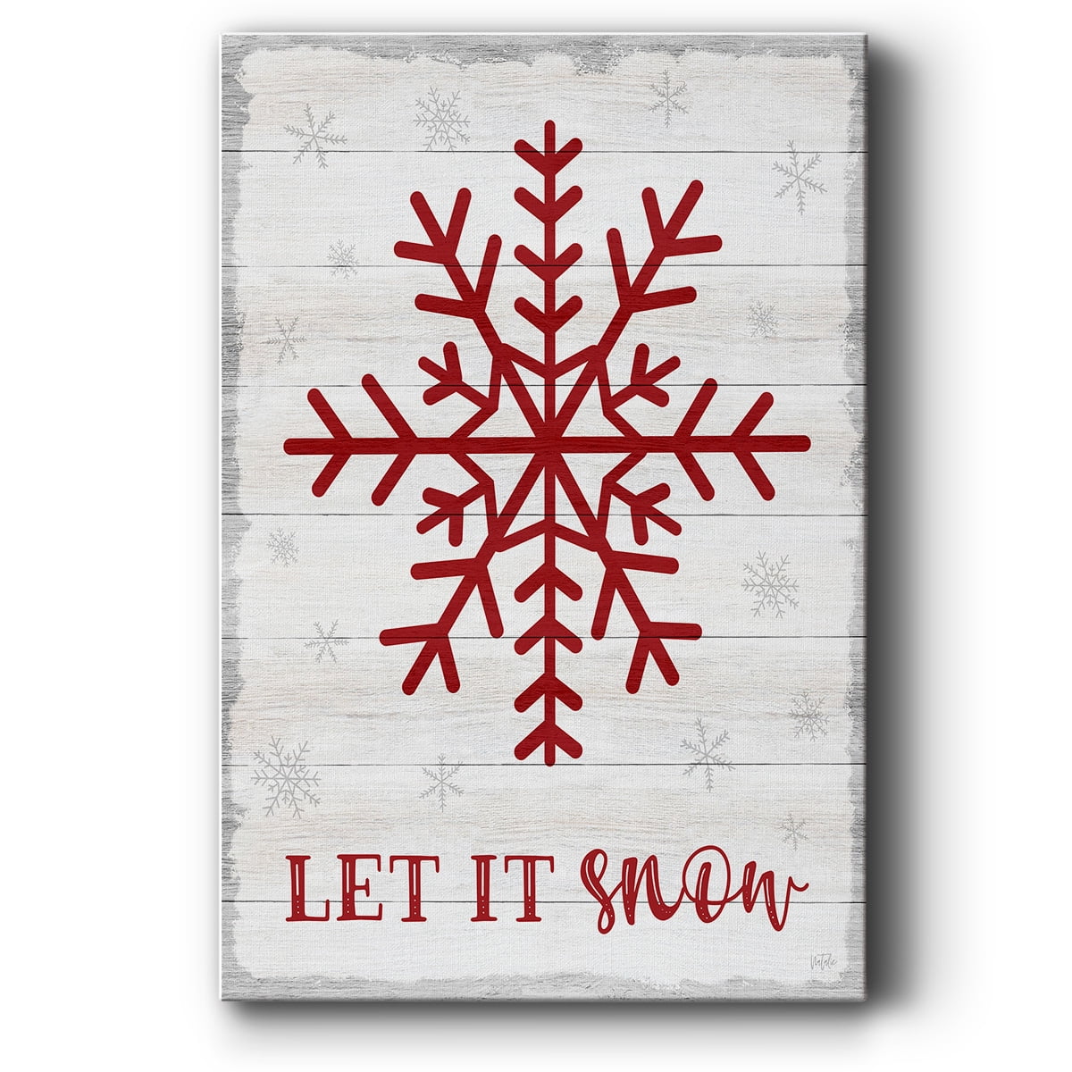 Let It Snow Snowflake- Gallery Wrapped Canvas
