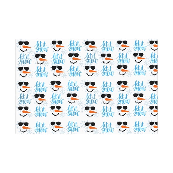 Let It Snow Snowman Gift Wrapping Paper