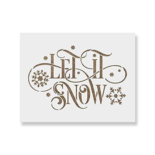 Let It Snow Stencil - Let It Snow, Winter Stencil, Stencil Christmas ...