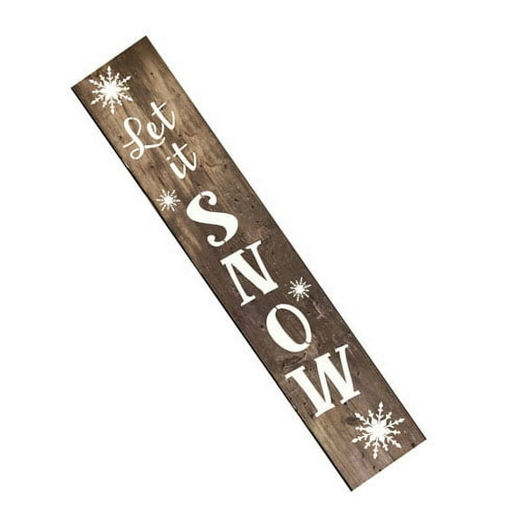 Let It Snow Tall Wall Stencil