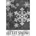 thumbnail image 1 of Let It Snow Winter Gray Snowflakes Decoration Vertical House Flag Holiday Farmhouse Party Outdoor Yard Banner 28" x 40", 1 of 6