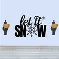 thumbnail image 1 of Let It Snow Winter Themed Laser Cut Solid Steel Decorative Home Accent Wall Sign Hanging, 1 of 3