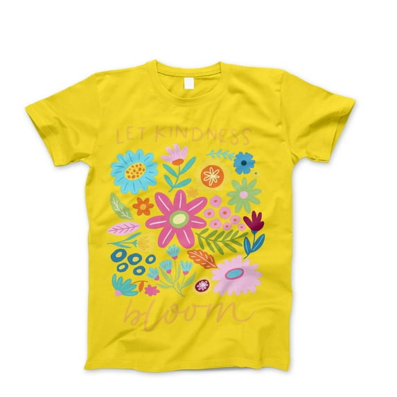 Let Kindness Bloom T-Shirt, Be Cool Be Kind Retro Flower Shirt, Inspiration Women T Shirt, Aesthetic Floral Kindness Tee, Cute Gift for Her
