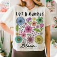thumbnail image 1 of Let Kindness Bloom T-shirt, Retro Boho Flower Shirt, Mental Health Awareness Shirt, Be Kind Floral Design Tee, 1 of 5