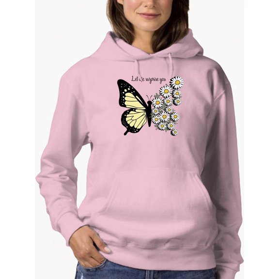 Let Life Surprise You Daisies Hoodie Women -Image by Shutterstock, Female x-Large