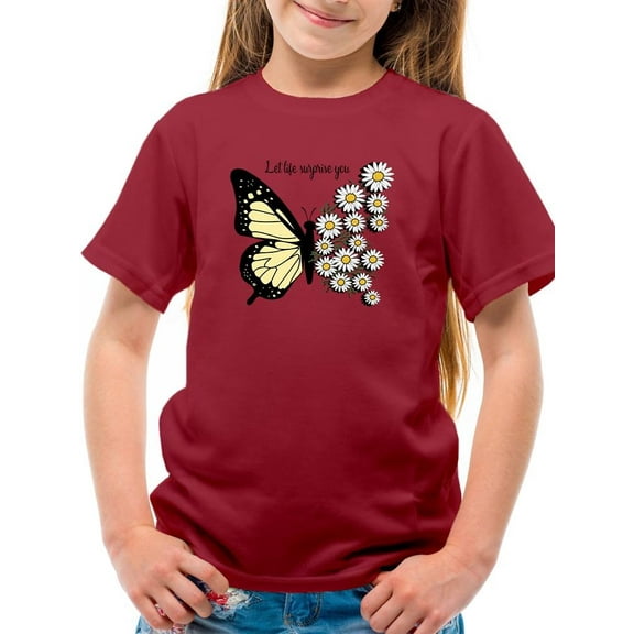 Let Life Surprise You Daisies T-Shirt Juniors -Image by Shutterstock, Large