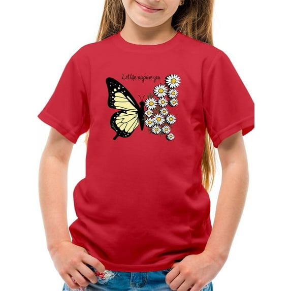 Let Life Surprise You Daisies T-Shirt Juniors -Image by Shutterstock, Medium