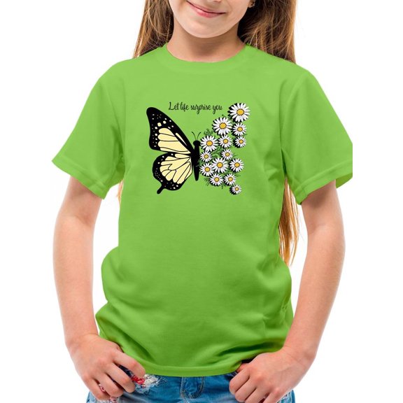 Let Life Surprise You Daisies T-Shirt Juniors -Image by Shutterstock,  x-Large