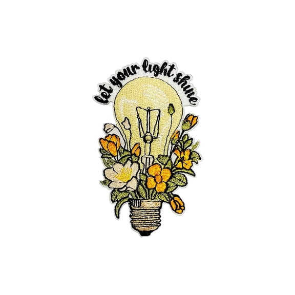 Let Your Light Shine Iron On Sew On Embroidered Applique Patches, Bible Verse Embroidery Patches, Diy Accessories For Backpacks, Army Vests, Bags, Hats, Clothes, Gift For Christians