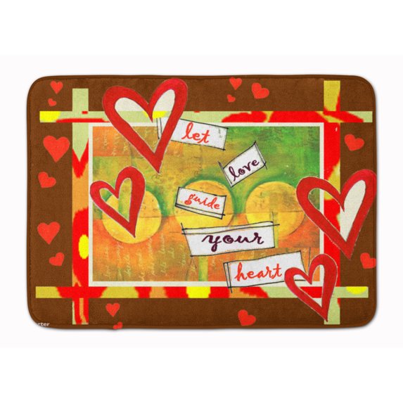 Let Love Guide Your Heart Valentine's Machine Washable Memory Foam Mat