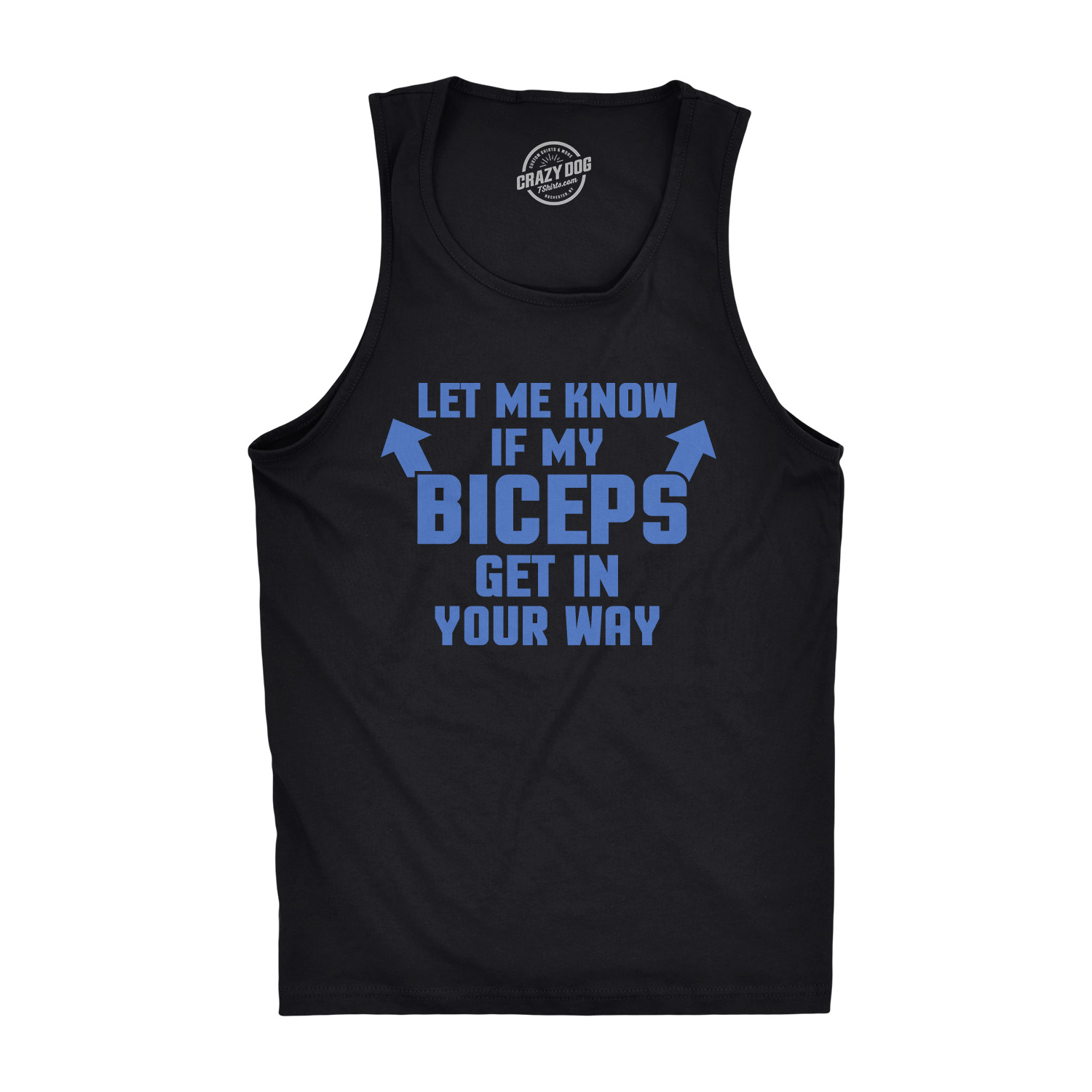 Let Me Know If My Biceps Get In The Way Tank Top Funny Workout Sleeveless Tee - image 1 of 8