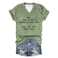 thumbnail image 1 of Let Them Misunderstand You T Shirt Women Inspirational Graphic Tees Casual Short Sleeve V Neck Shirt Motivational Tops Womens Summer Tunics Striped Long Sleeved Shirt Women Women's Loose Fit Tees, 1 of 3