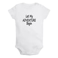 thumbnail image 1 of Let My Adventure Begin Funny Rompers For Babies, Newborn Baby Unisex Bodysuits, Infant Jumpsuits, Toddler 0-24 Months Kids One-Piece Oufits (White, 18-24 Months), 1 of 4