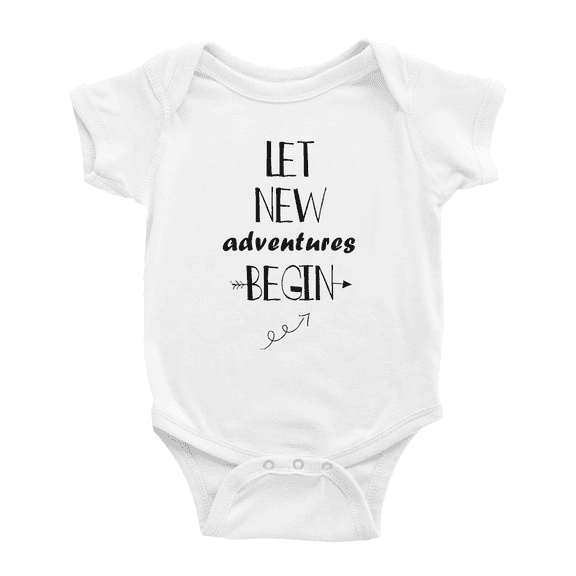 Let New Adventures Begin Cute Baby Romper Boy Girl Unisex