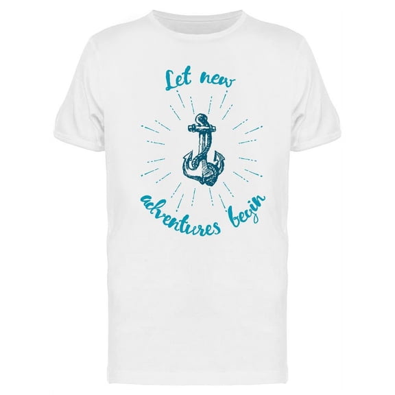 Let New Adventures Begin. T-Shirt Men -Image by Shutterstock, Male 3X-Large