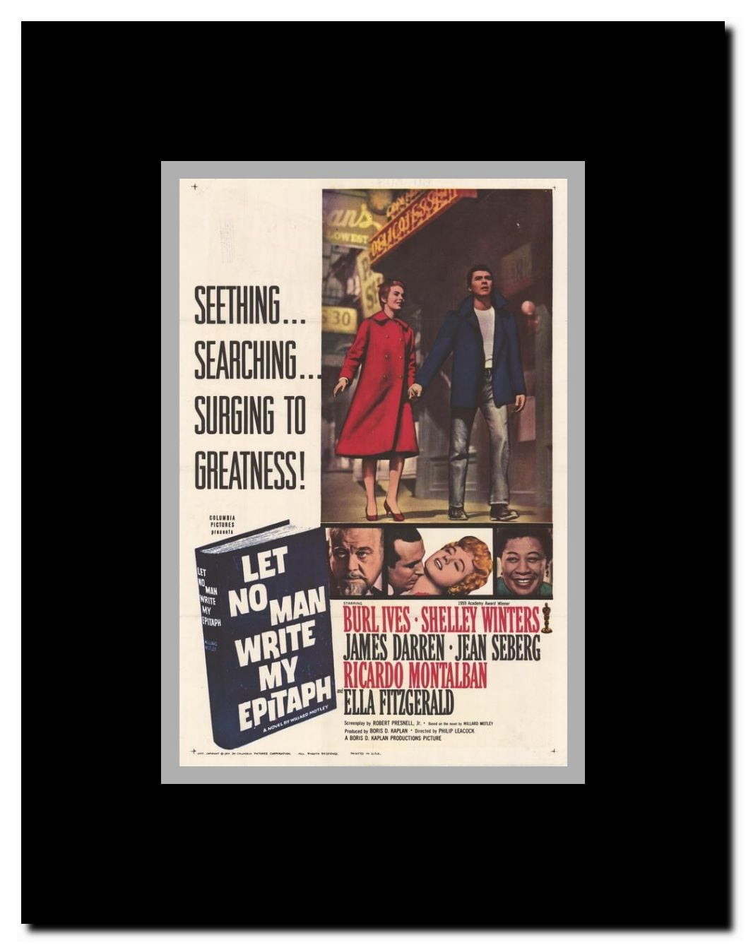 Let No Man Write My Epitaph Framed Movie Poster