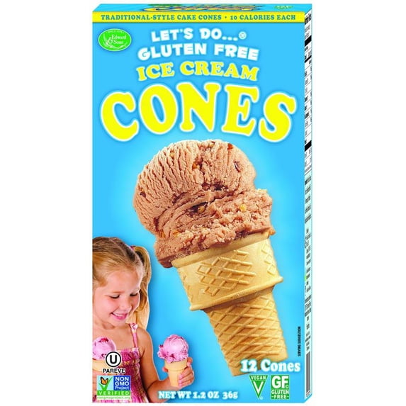 Let's Do Gluten Free Ice Cream Cones 1.2 oz