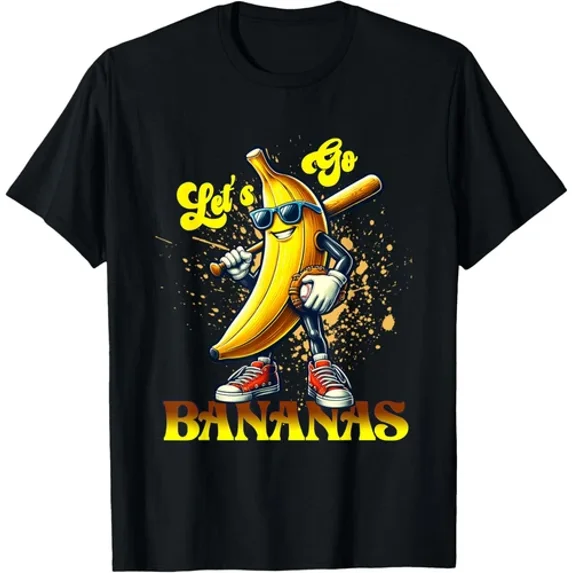 Let'S Go Bananas Ball Baseball Sport Design Unisex T-Shirt