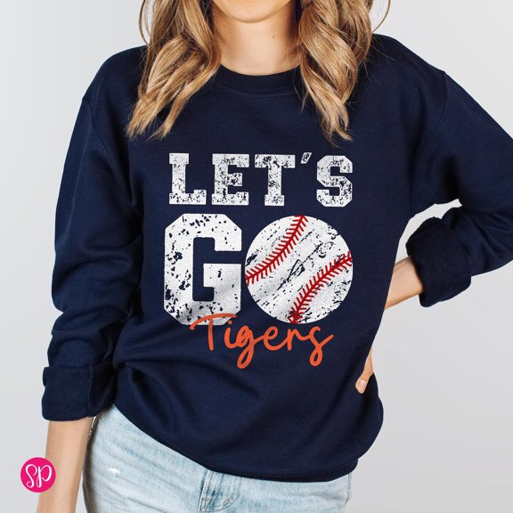 Let'S Go Baseball Game Day School Spirit Baseball Mom Sweatshirt All size S-3XL