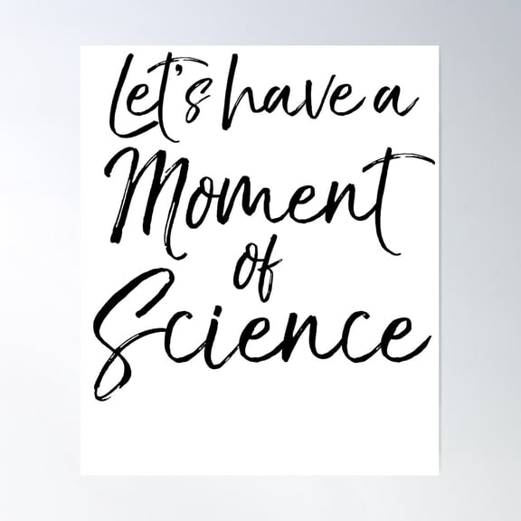 Let'S Have A Moment Of Science Science Quote Poster Wall Art, Modern Wall Decor For Living Room Bedroom, 24x36 UNFRAMED