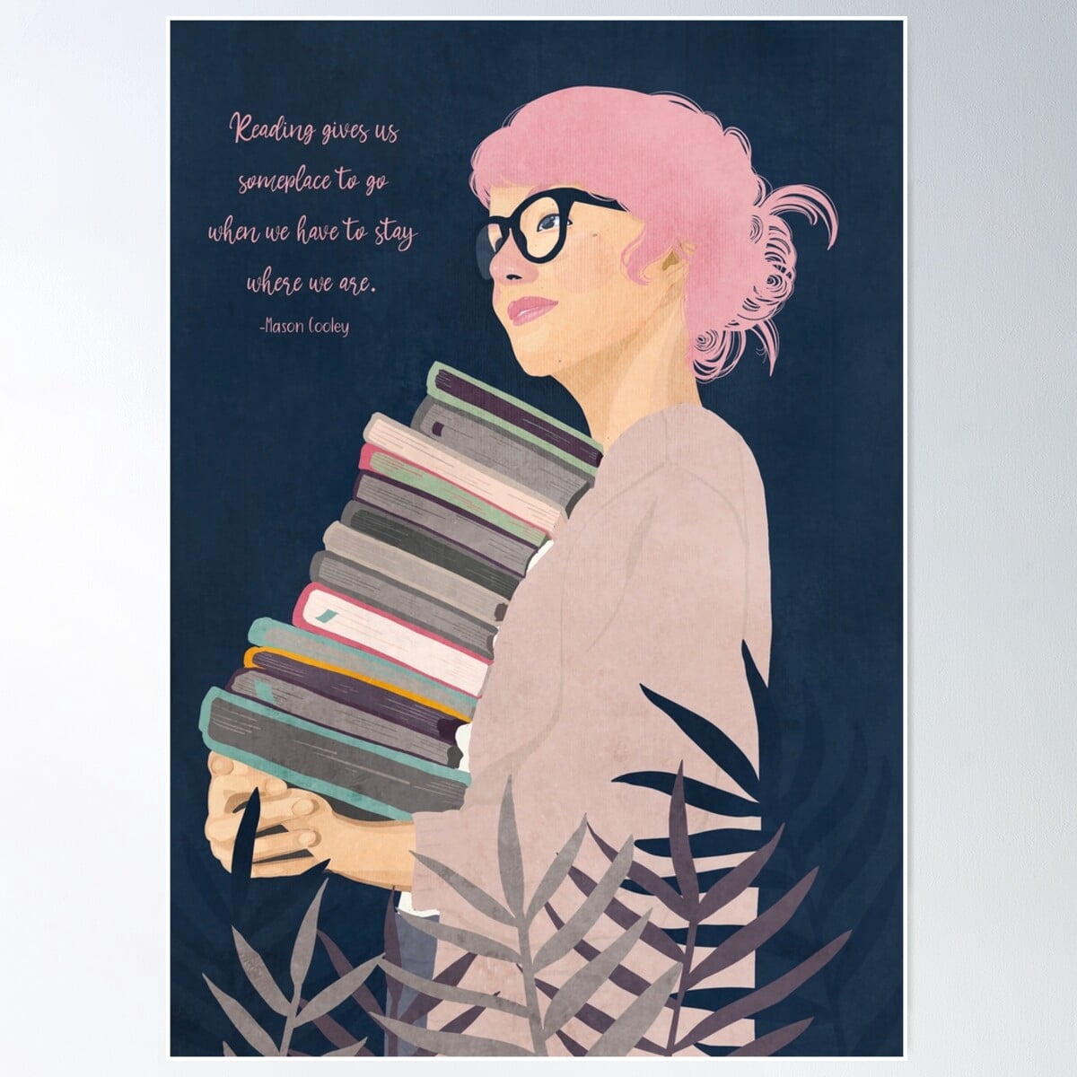 Let'S Read Poster Wall Art, Modern Wall Decor For Living Room Bedroom ...