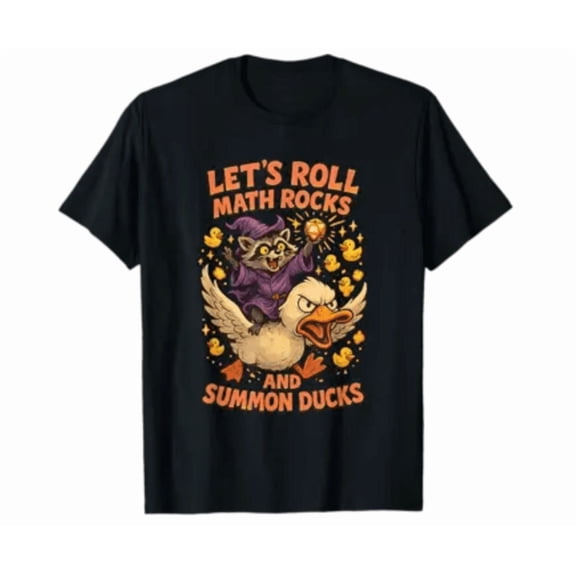 Let'S Roll Math Rocks And Summon Ducks Animal Mage Art Shirt