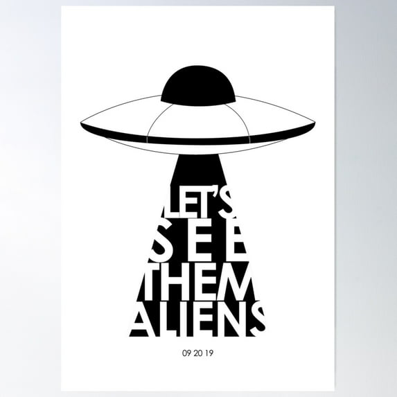 Let'S See Them Aliens Poster Wall Art, Modern Wall Decor For Living Room Bedroom, 24x36 UNFRAMED