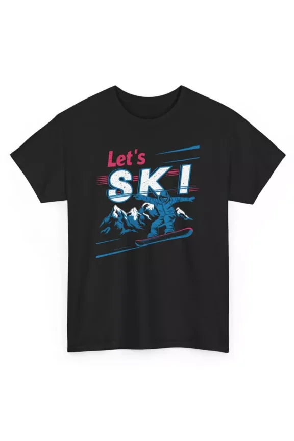 Let'S Ski Retro T-Shirt - Vintage Sports 80S 90S Graphic Tee Unisex S-5XL Hot Trending Shirt, Vintage Birthday Gift