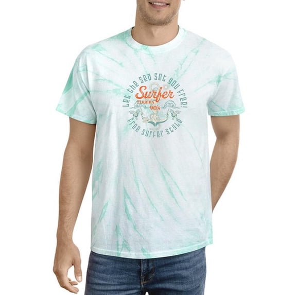 Let Sea Set You Free Surf Tie Dye Cyclone Men -Image by Shutterstock, Male Large