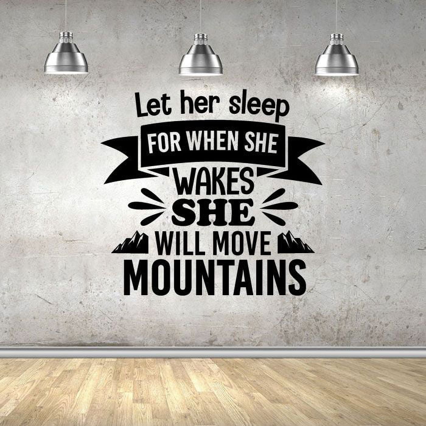 Let Him Sleep For When He Wakes He Will Move Mountains – Inspirational Wall Art Print For Boys Room, Nursery Decor, Unframed 10x8" Motivational Quote