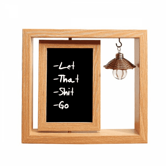 Let That Go Funny Quote Wooden Rotating Picture Photo Frame 4x6