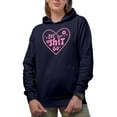 thumbnail image 1 of Let That Sht Go with a Heart, Pink Text Girl Quote Art Merch Gift, Navy Blue Hooded Sweatshirt or Hoodie, 2XL, 1 of 5