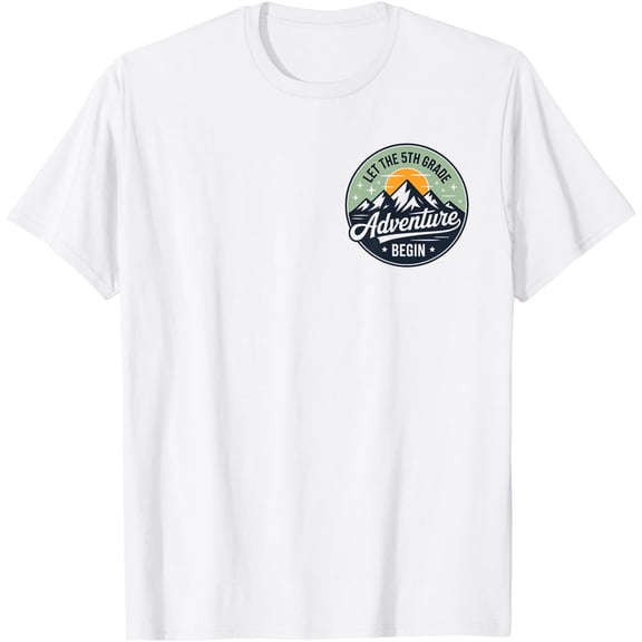Let The 5th Grade Adventure Begin Retro First Day of School T-Shirt