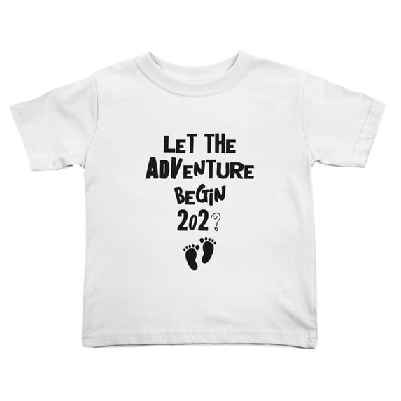 Let The Adventure Begin 202? Funny Toddler T Shirts for Boys Girls (White, Youth XL)