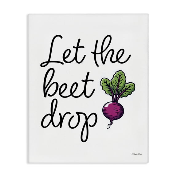 Stupell Industries Let The Beet Drop Canvas Wall Art, design by Susan Ball