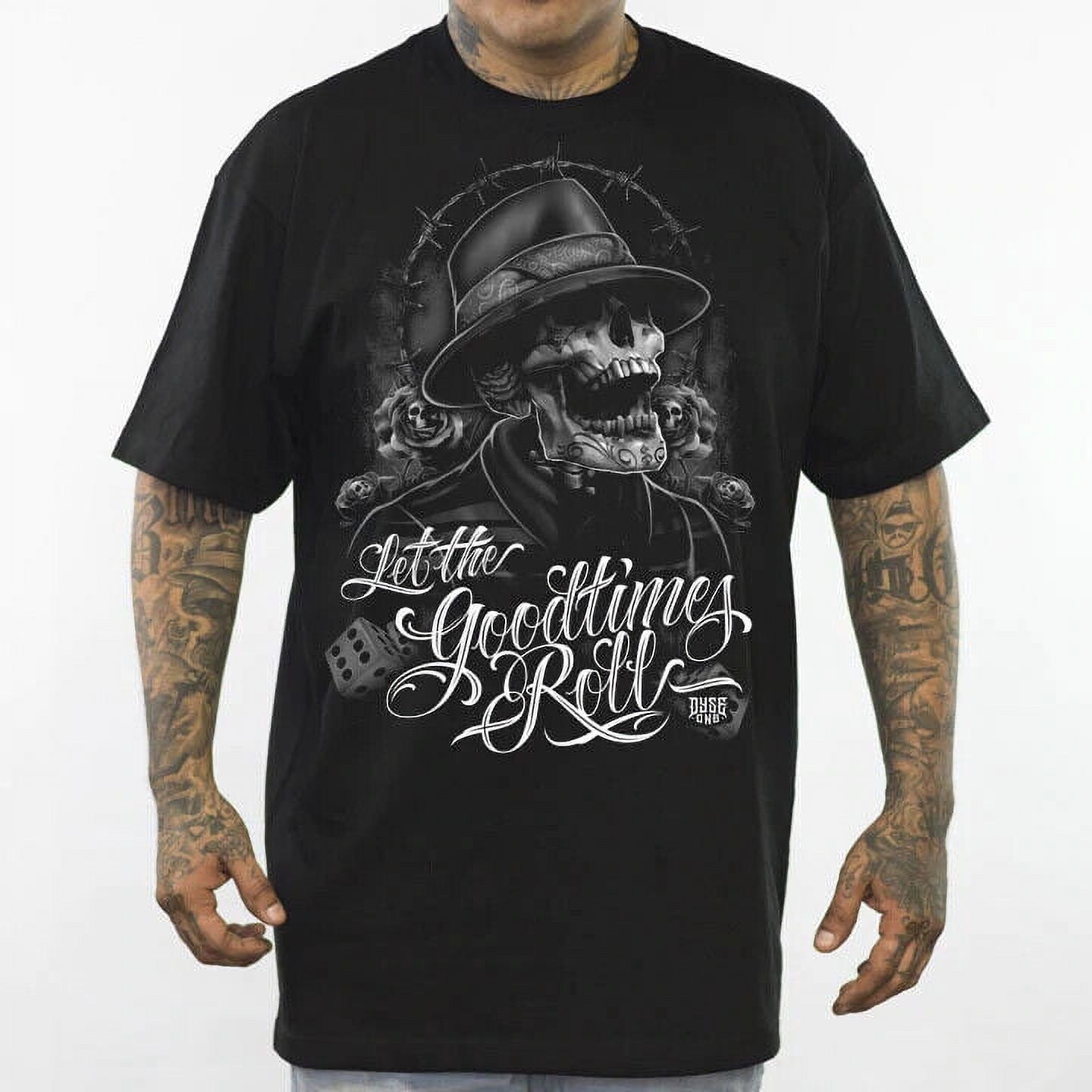 Let The Good Times Roll Men's T Shirt Dyse One Chicano Tattoo Art