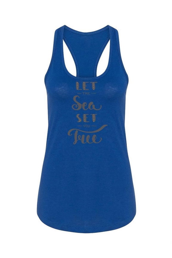 Let The Sea Set You Free Racerback Tank Women -Image by Shutterstock, Female Medium