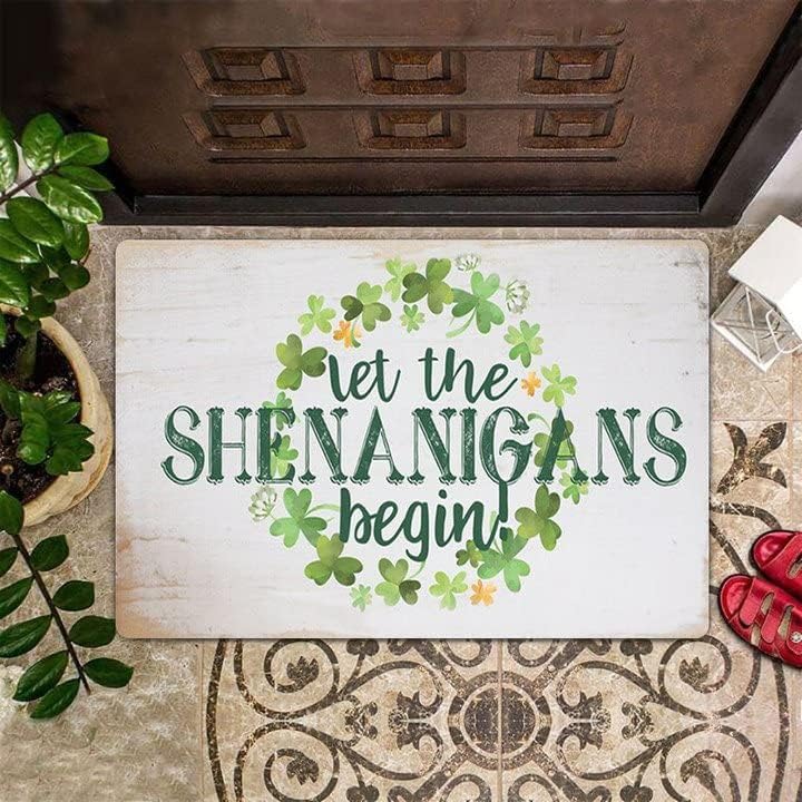 Let The Shenanigans Begin Doormat St Patrick's Day Funny Mats