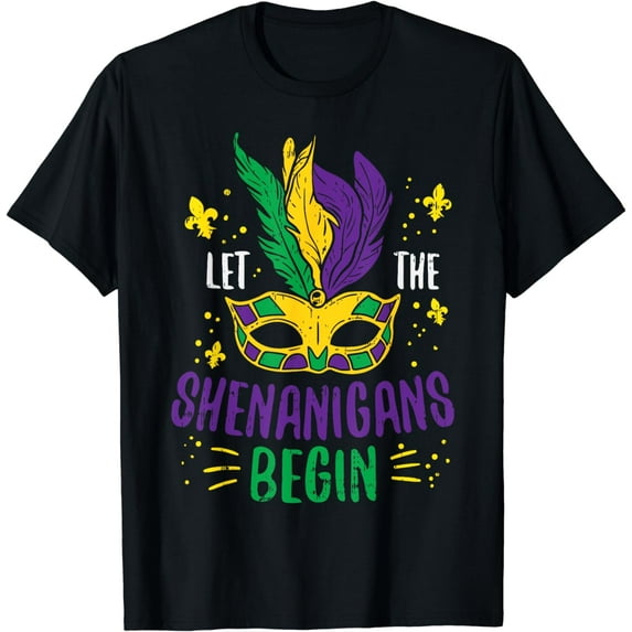 Let The Shenanigans Begin Jester Funny Mardi Gras Carnival T-Shirt