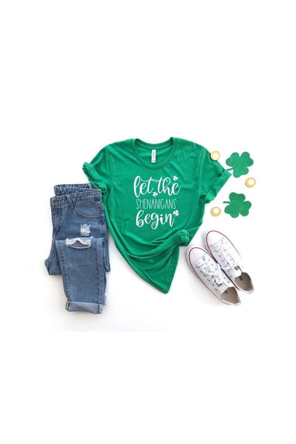 Let The Shenanigans Begin Shirt, St. Patrick's Day Unisex Shirt, Lucky Tee, Luck of the Irish, Shamrock Shirt,