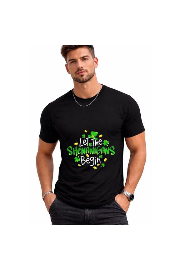 Let The Shenanigans Begin St. Patrick's Day Matching Funny Mens T-Shirt