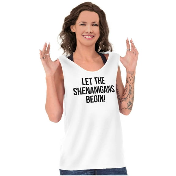 Let The Shenanigans Begin St Patricks Tank Top T Shirts Men Women Brisco Brands S