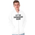 thumbnail image 1 of Let The Shenanigans Begin St Patricks Unisex Fleece Graphic Zip Up Hoodie Brisco Brands 2X, 1 of 3