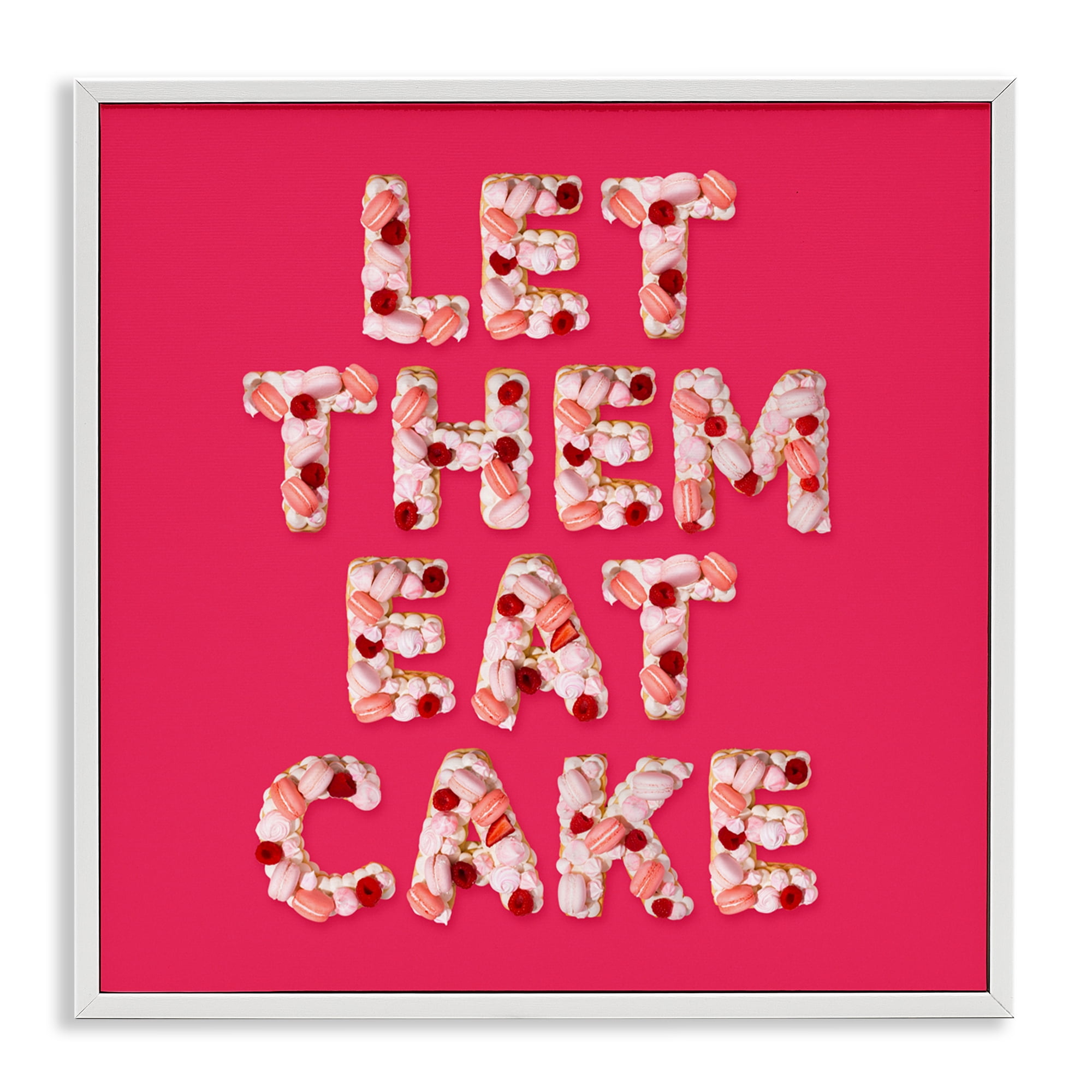 Let Them Eat Cake White Framed Giclee Art, design by LISH Creative