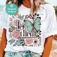 thumbnail image 1 of Let Them Shirt, Positive Affirmation Floral T-Shirt, Preppy Self Love Shirt, Inspirational Graphic Summer Tee, 1 of 5
