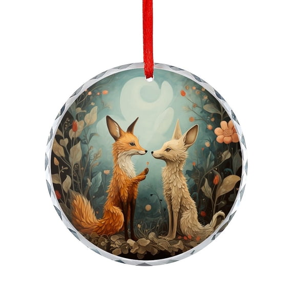 Let There Be Peace Fox Xmas Ornament Anime Nature Holiday Ornaments Holiday Decor And Xmas Gifts Ideas Keepsakes Gifts for Women Men Friends