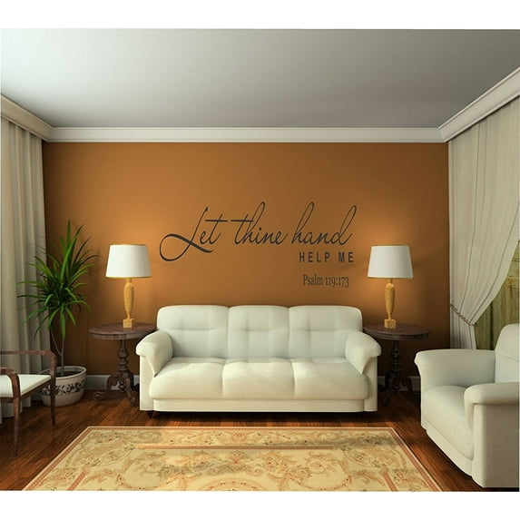 Let Thine Hand Help Me.. Picture Art – Living Room – Peel & Stick Sticker - Vinyl Wall Decal
