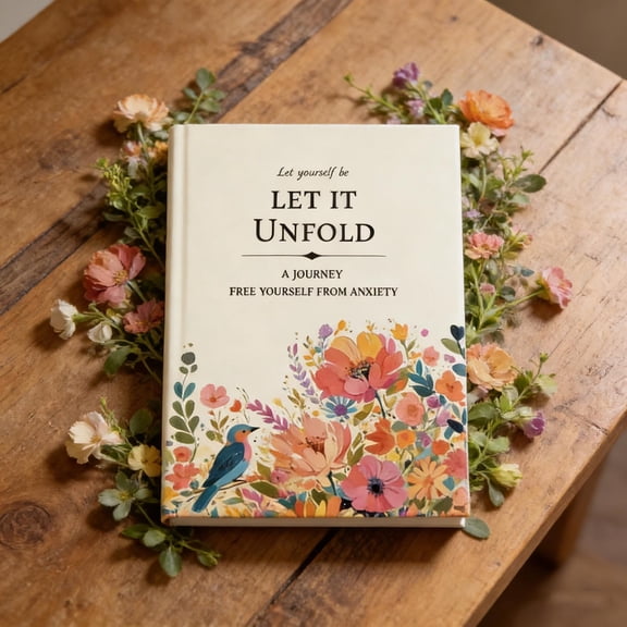 Let It Unfold 15 Week Guided Journal, Gaqring Emotional Healing Mindful Growth Workbook, 210 Page Hardcover Mental Health Journal for Self Care Anxiety Relief Stress Reflection