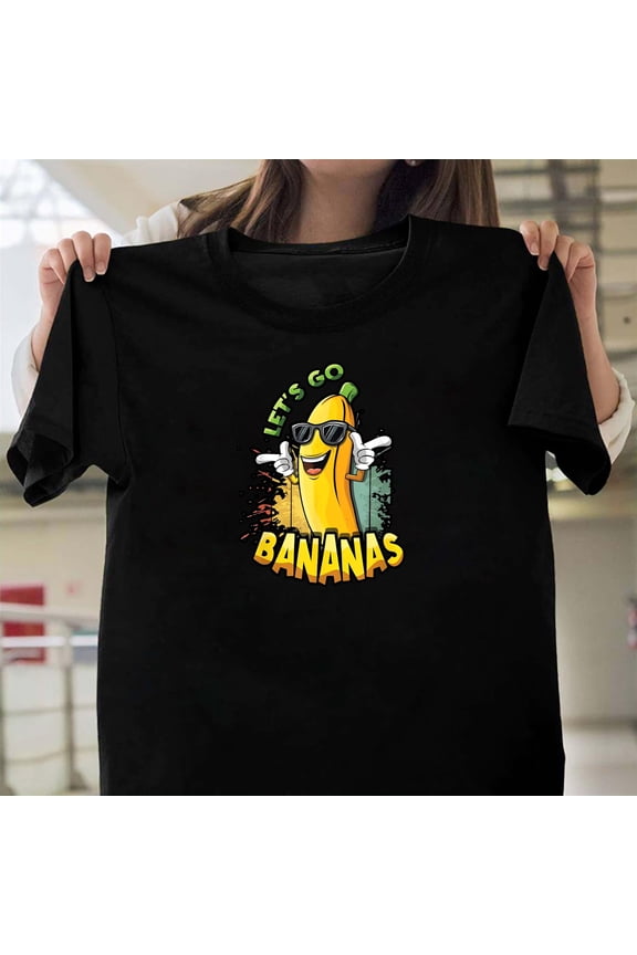 Let Us Go Banana Savannah Funny Retro Vintage Meme Music Parody Graphic Unisex T-Shirt Y1520, Up to Size 5XL