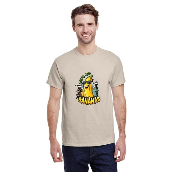 Let Us Go Banana Savannah Funny Retro Vintage Style Unisex T-Shirt, for men & women, up to size 5XL